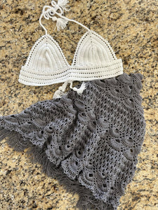 White Crochet Bikini Top