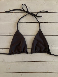 Solid Black Triangle Bikini Top