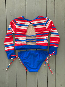 Red-White-Blue Kids Rashguard Set
