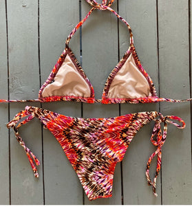Tie-Dye Spaghetti Ties Bikini Bottoms