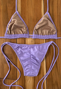 Light Purple 2 String Triangle Bikini Top