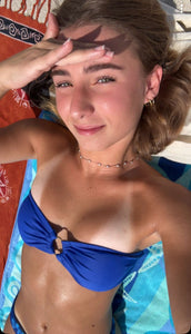 Royal Blue Bandeau Bikini Top