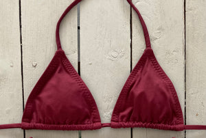 Burgundy Triangle Bikini Top