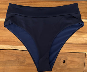 Navy Blue High-Waisted Bikini Bottom