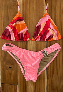 Pink Classic Bikini Bottom w/Accessory