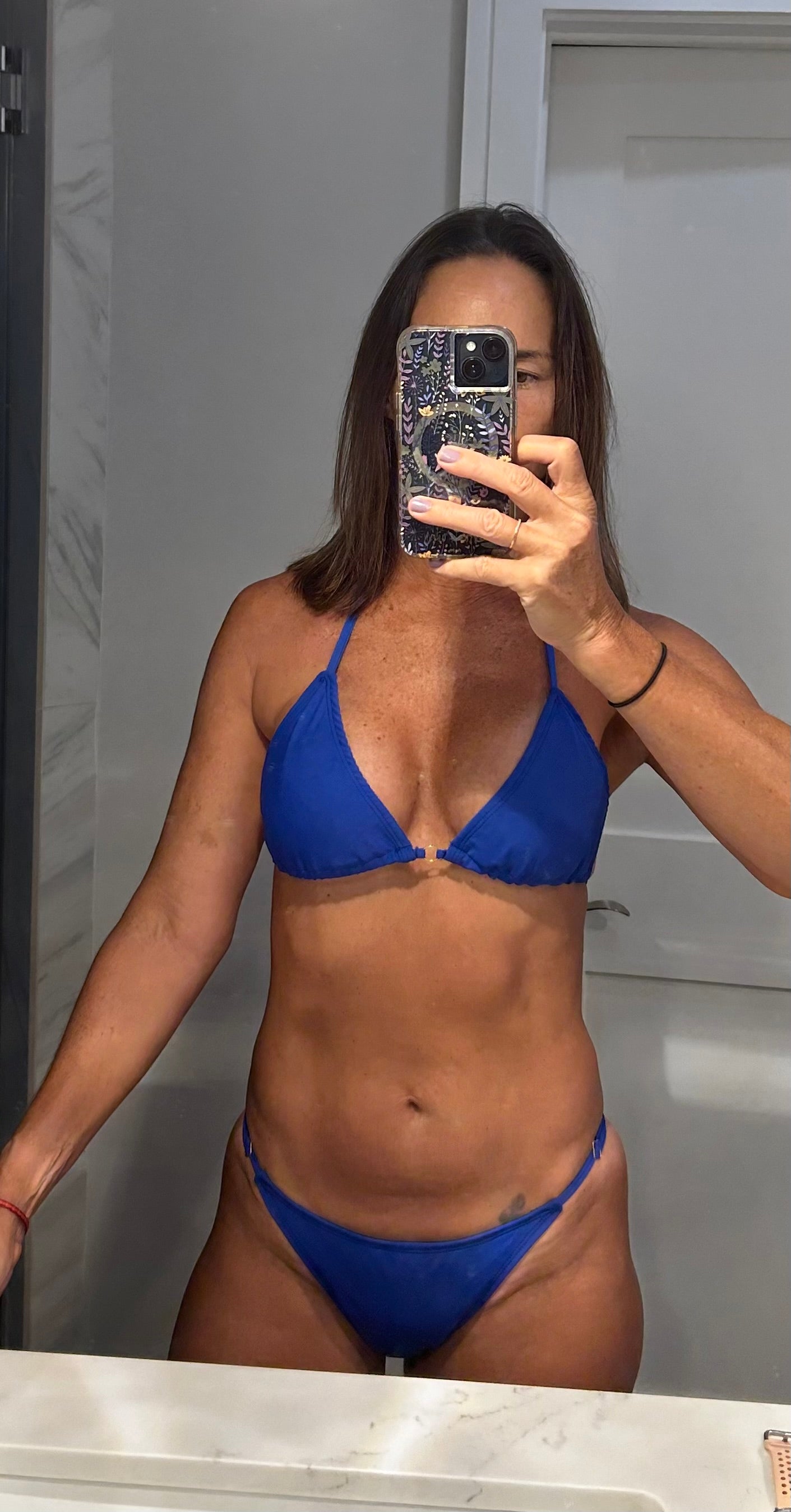 Royal Blue Adjustable Thong Bikini Bottom