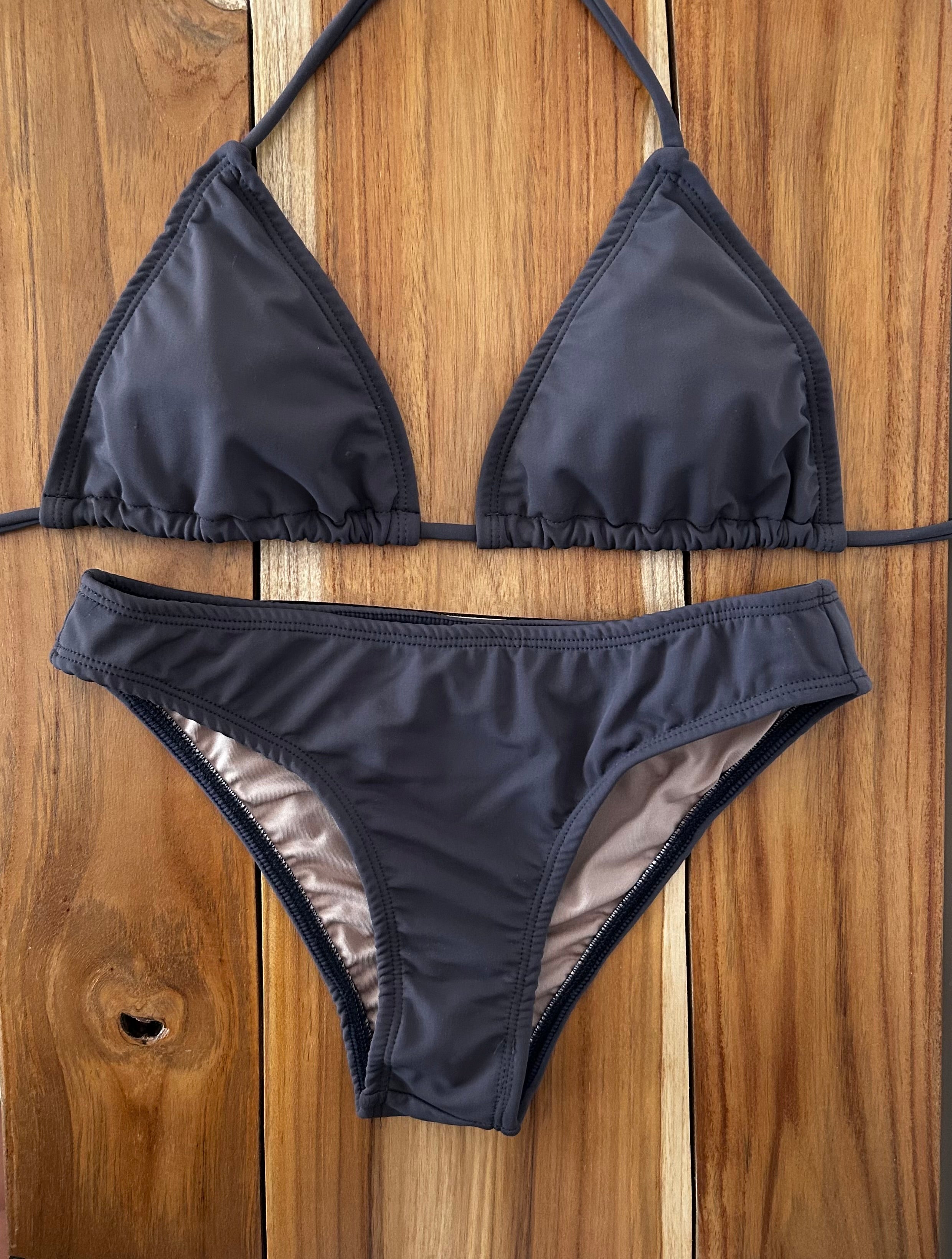 Simple Gray Classic Bikini Bottom