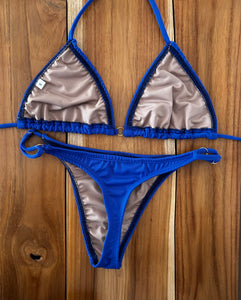 Royal Blue Adjustable Thong Bikini Bottom