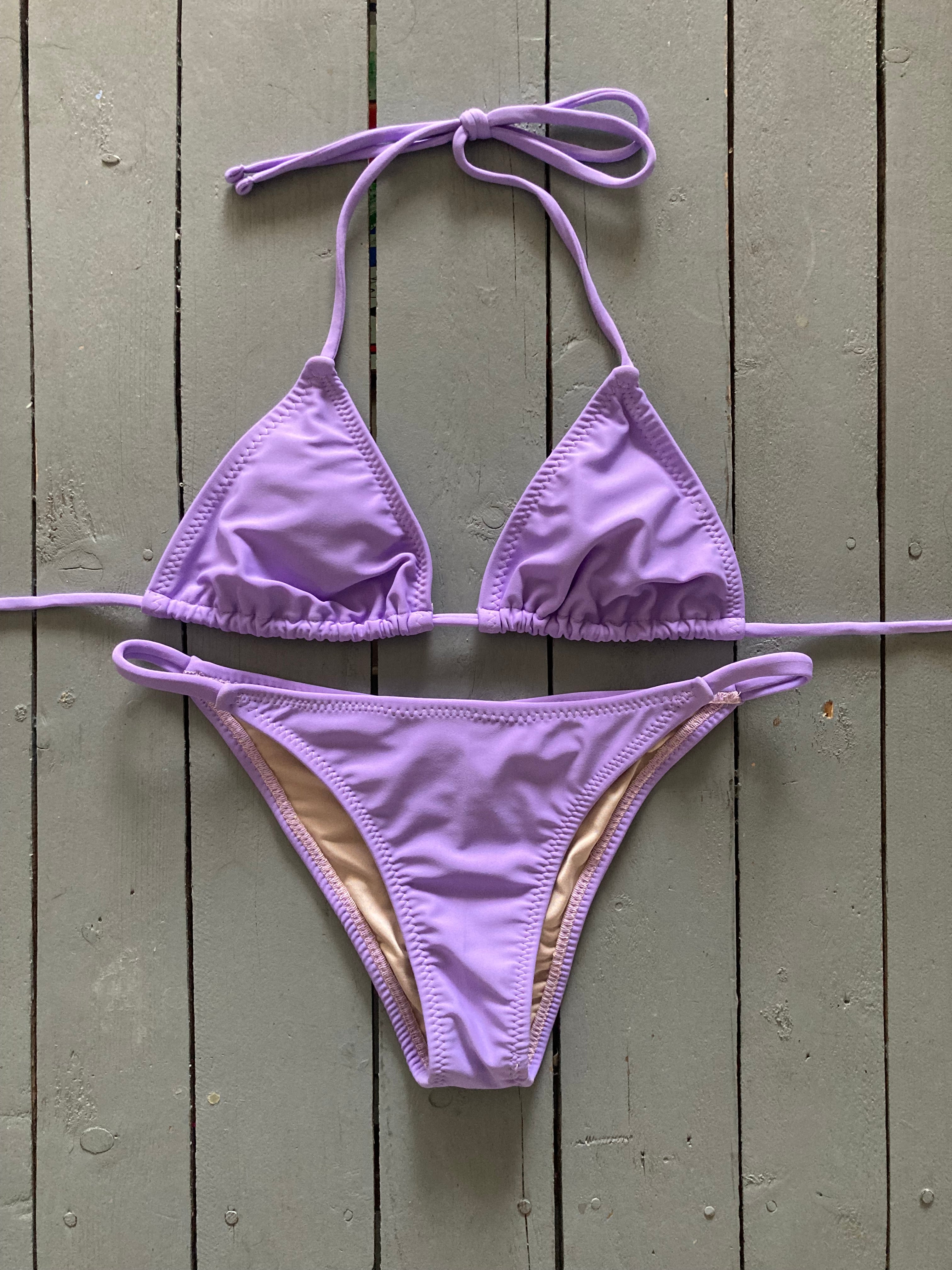 Lavender Triangle Bikini Top