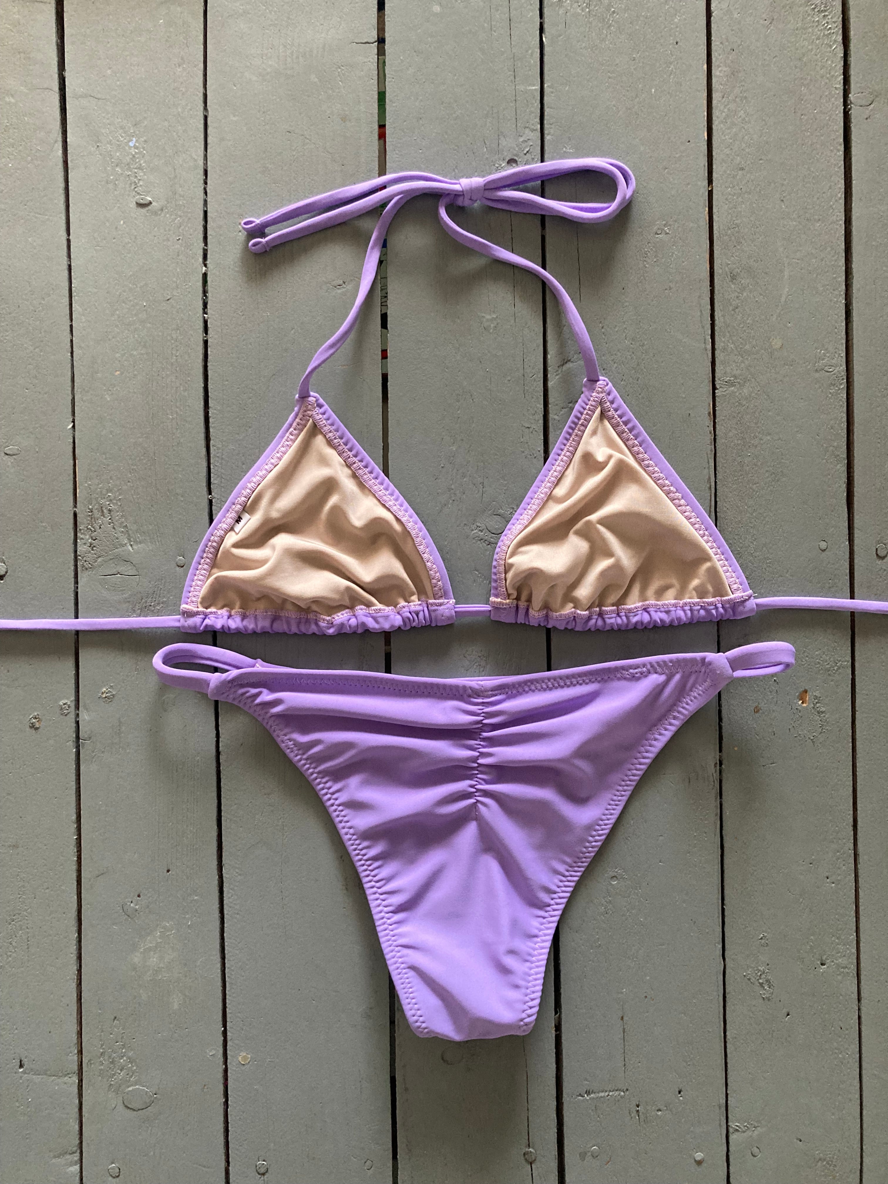 Lavender Triangle Bikini Top