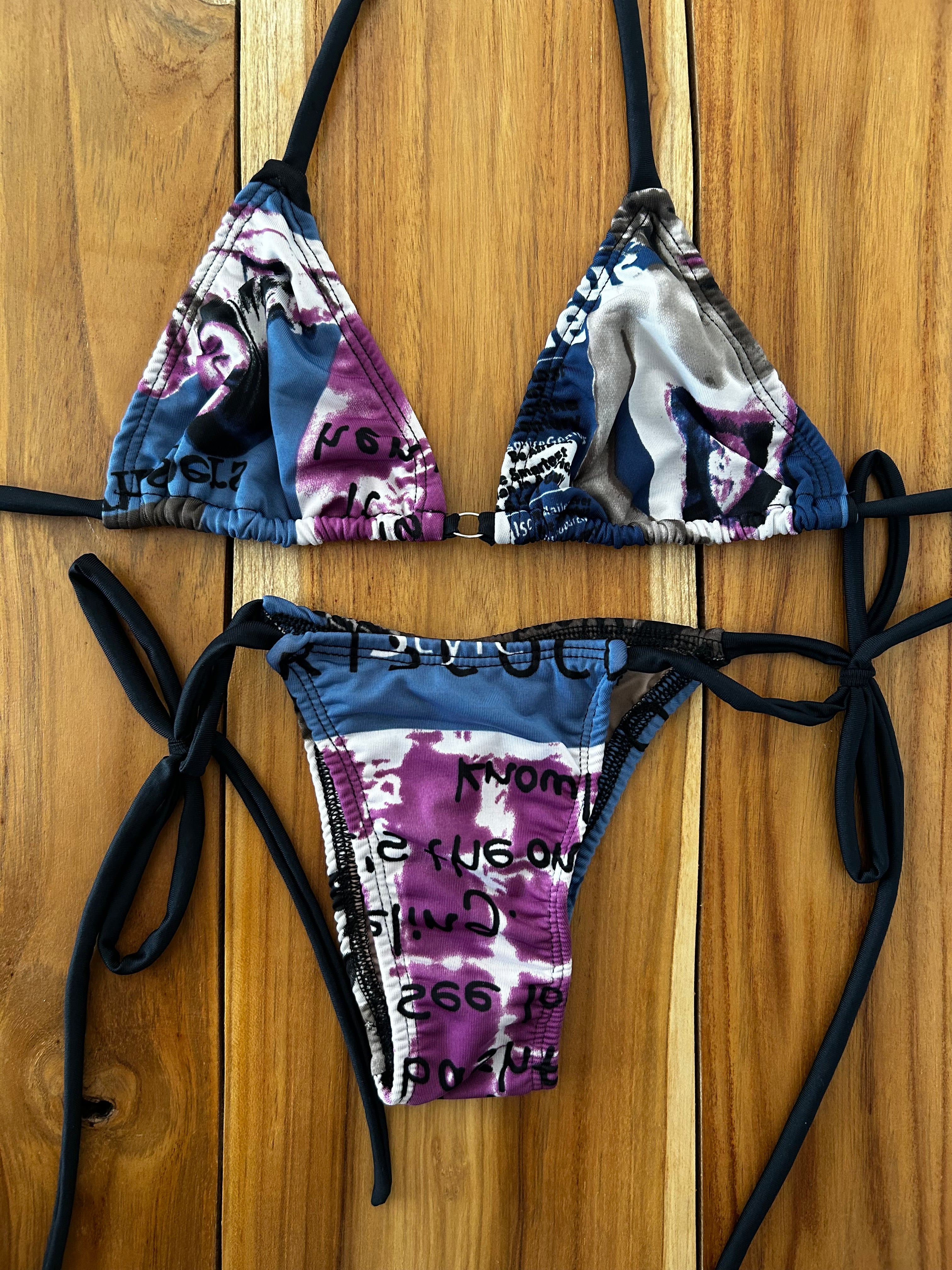 Magazine Print Brazilian Bikini Set