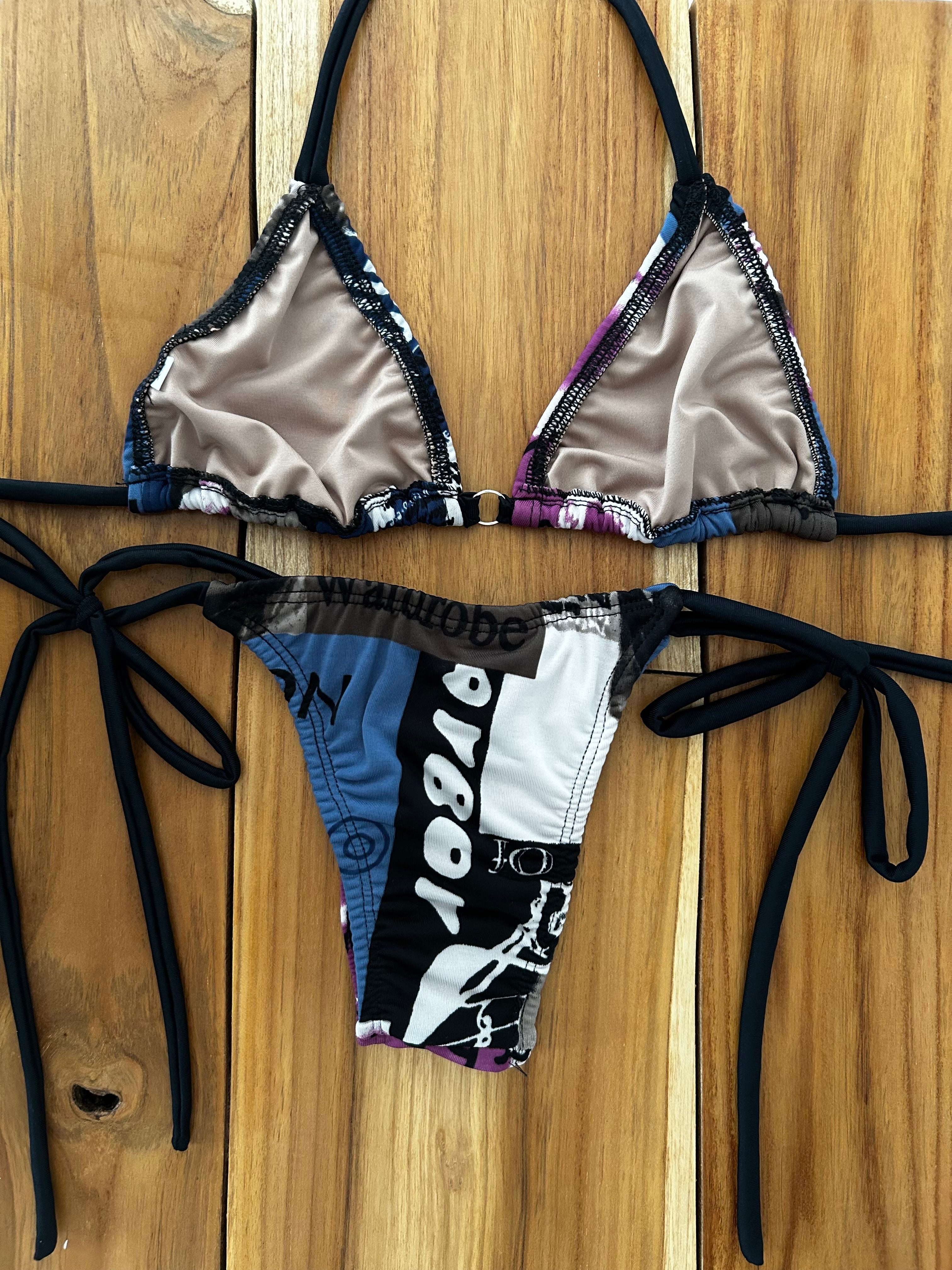 Magazine Print Brazilian Bikini Set