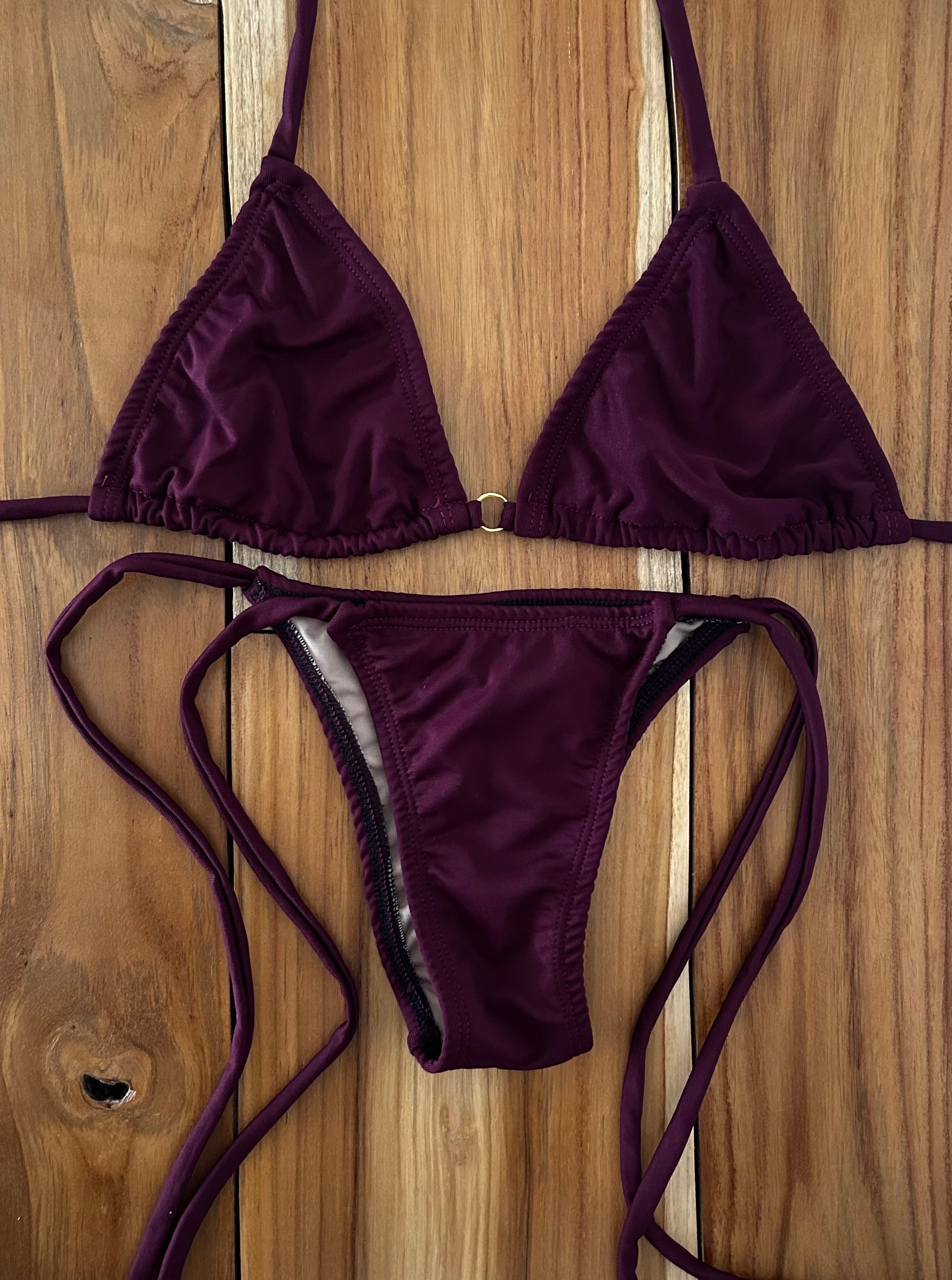 Burgundy Brazilian Bikini Set