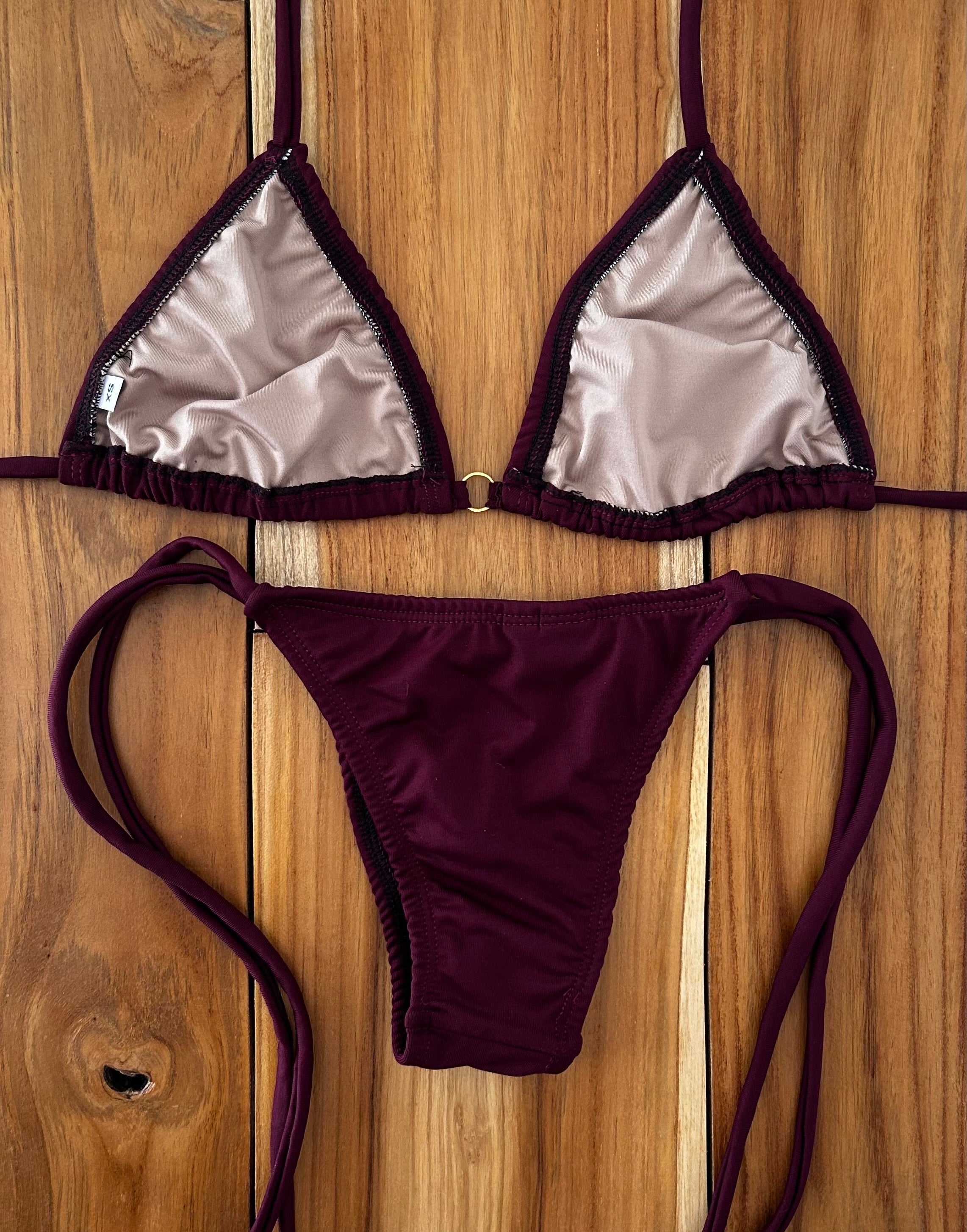 Burgundy Brazilian Bikini Set