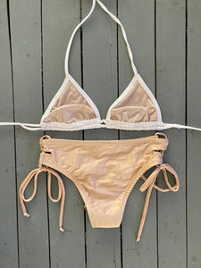 Rose Gold Split Ties Bikini Bottom