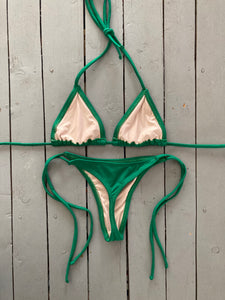 Solid Dark Green Triangle Top