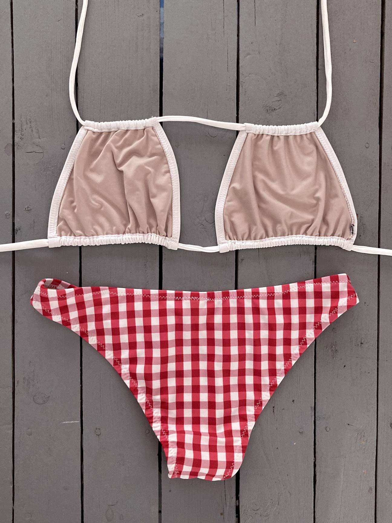 Classic Red Plaid Bottom - JillesBikinis