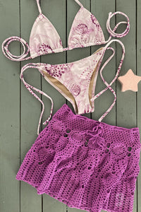 Purple Snakeskin Sparkle Triangle Bikini Top – JillesBikinis