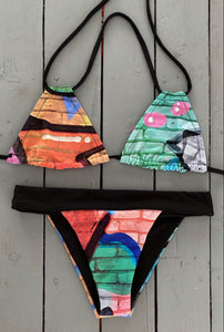 Multi-colored Wide Band Bikini Bottom