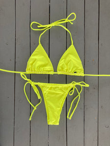 Fluorescent Yellow Triangle Bikini Top
