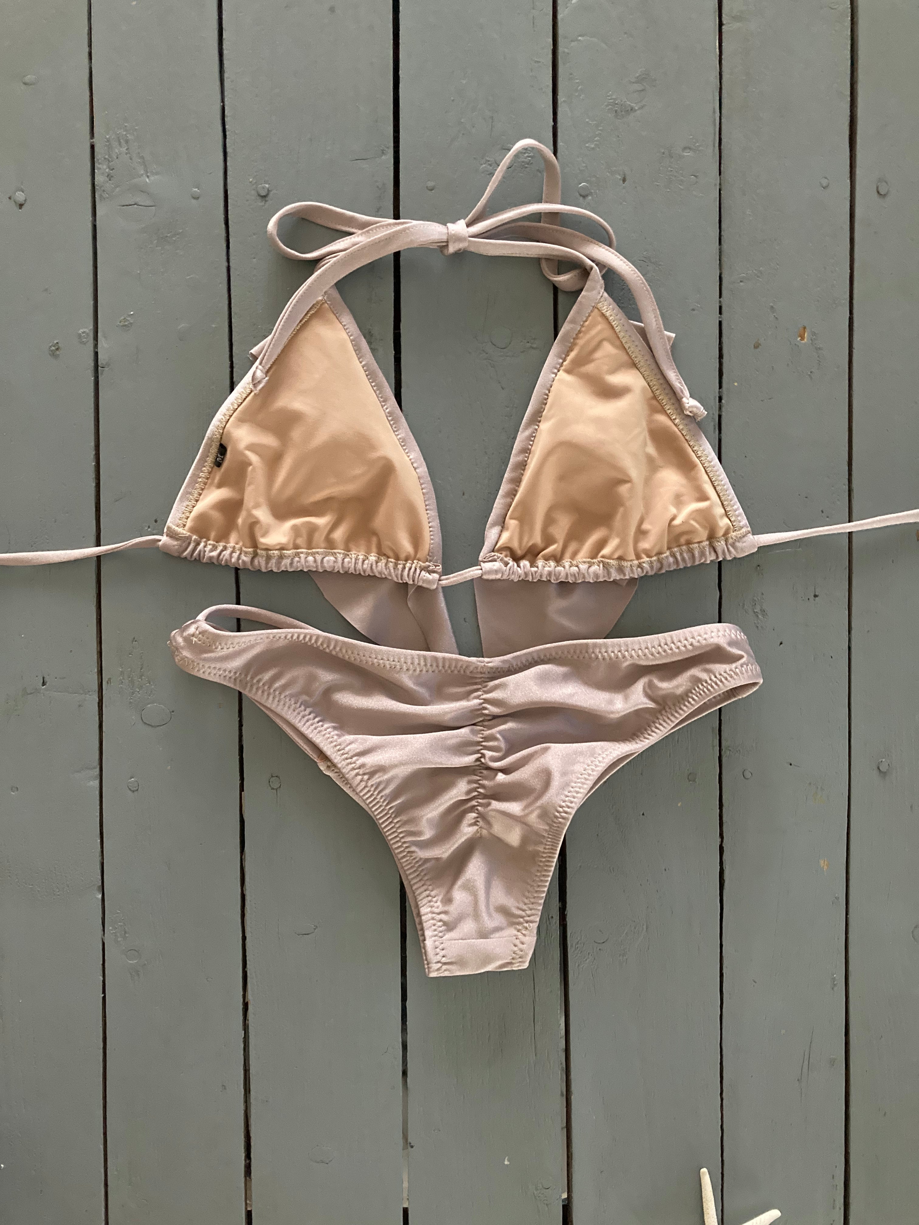 Triangle Bikini Top w/ Ruffle Accent