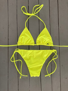 Fluorescent Yellow Triangle Bikini Top