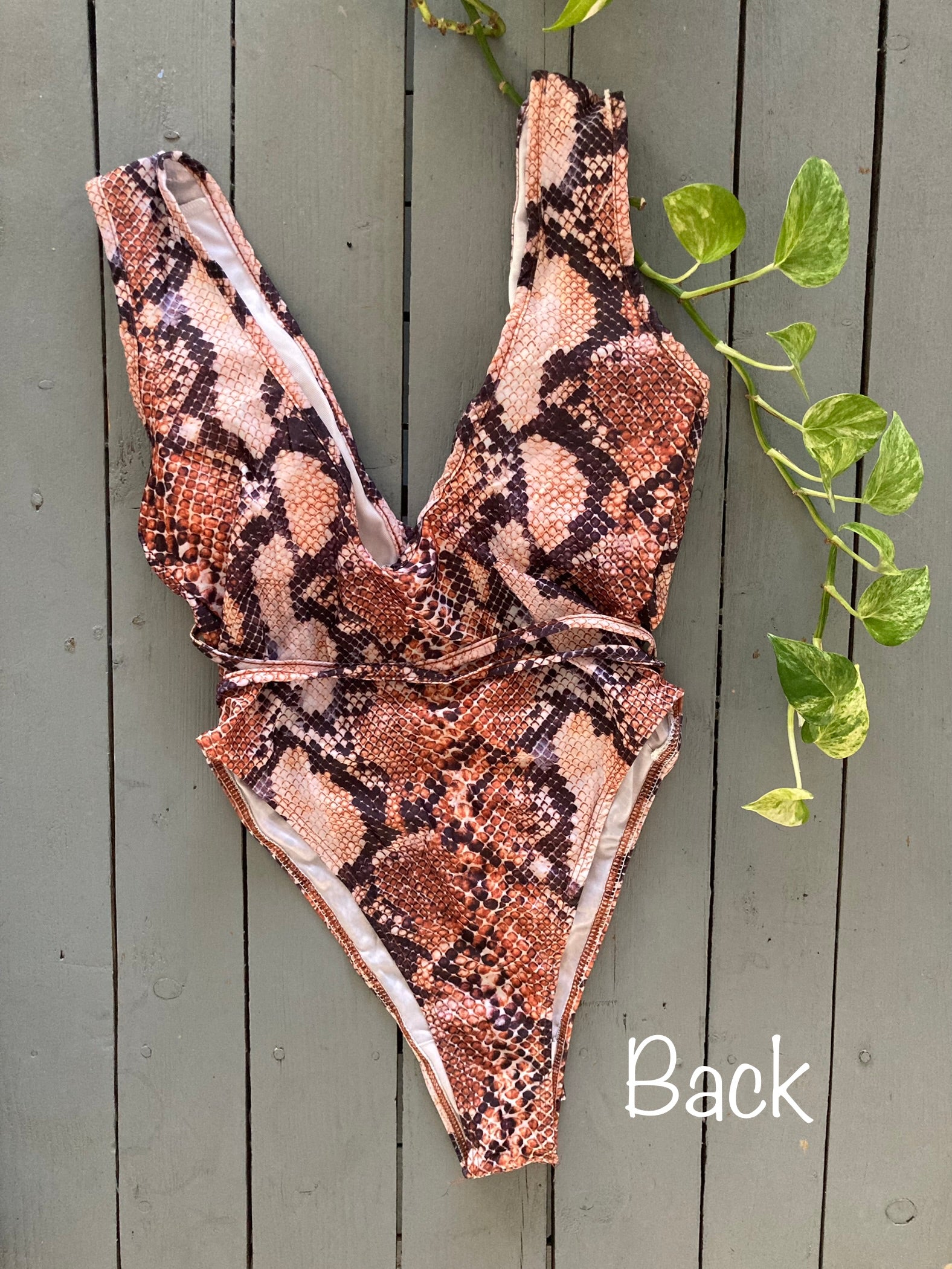 Super Sexy Snakeskin One Piece Swimsuit