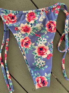 Flower Print Triangle Bikini Top