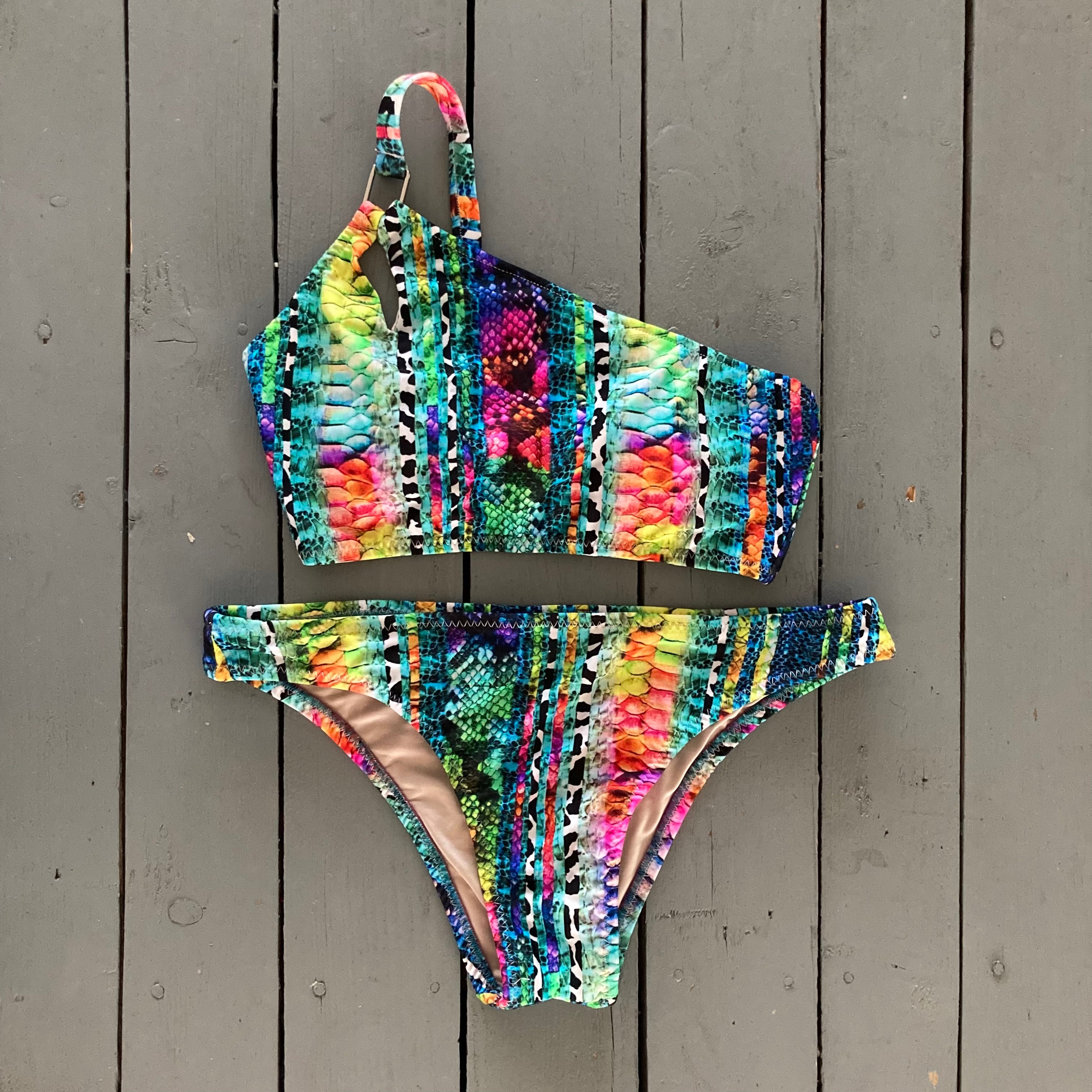 Bright Snakeskin Classic Bikini Bottom