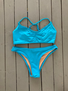Solid Turquoise Bralette Bikini Top