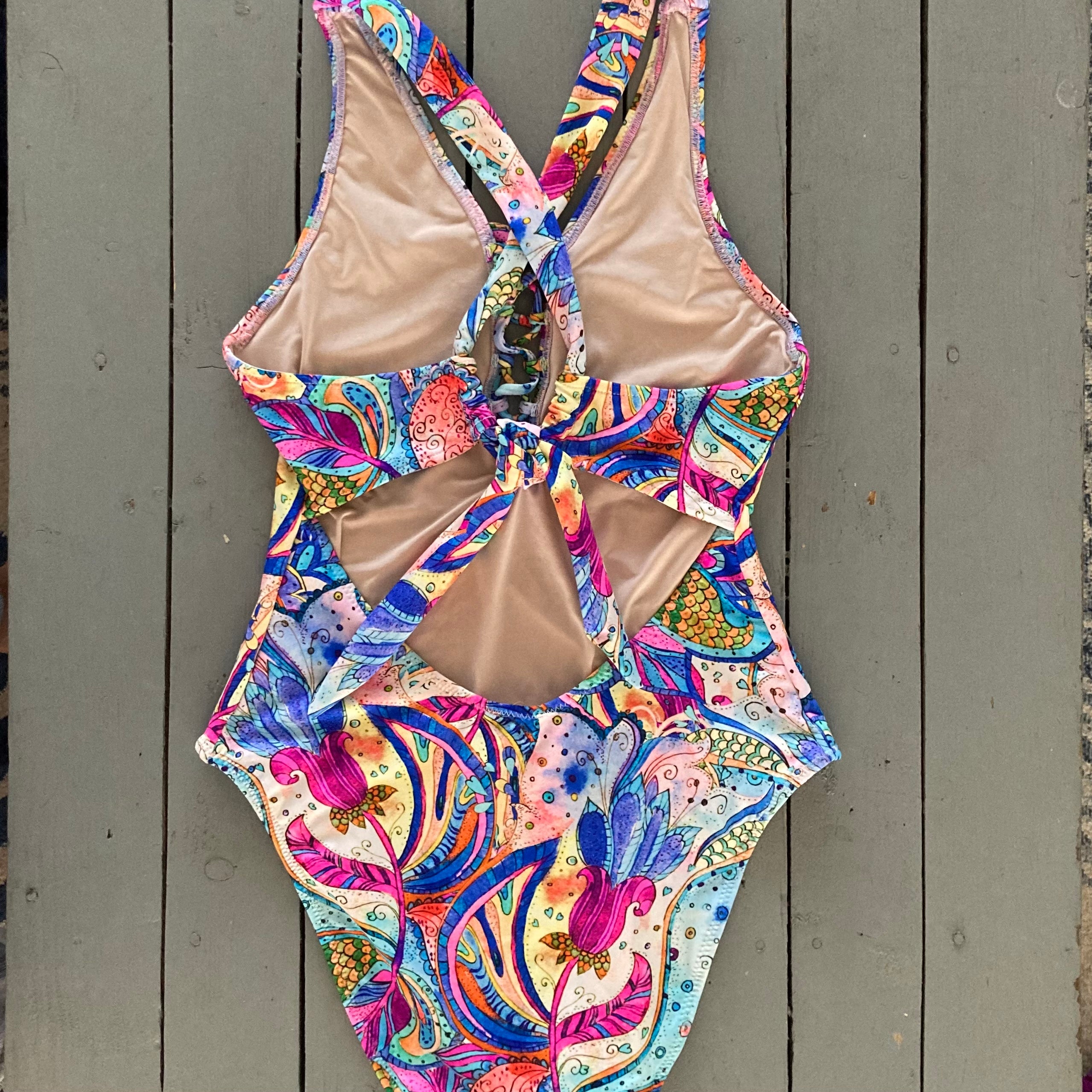 Low Cut One Piece Swimsuit